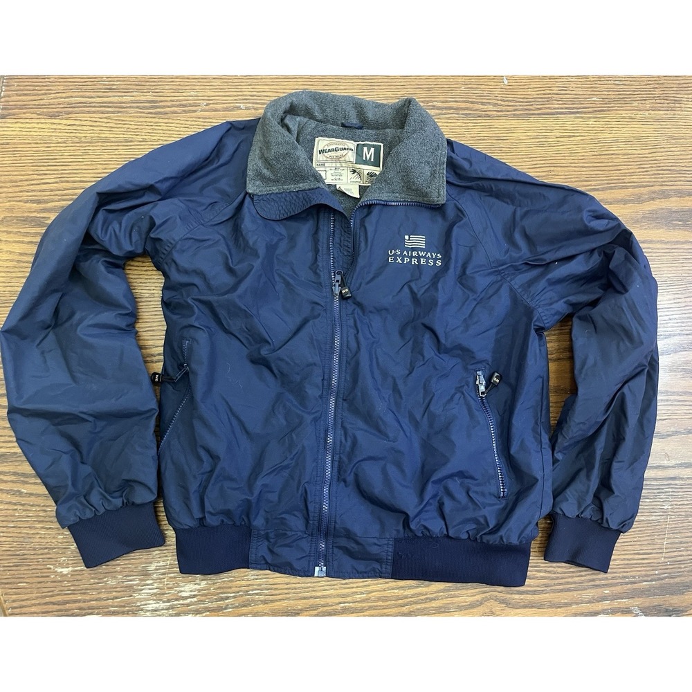 VTG WEARGUARD Adult Unisex Full Zip Blue Jacket U.S. AIRWAYS EXPRESS Medium